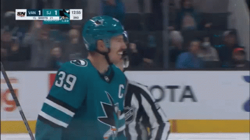 Hockey Player Number 39 on Ice