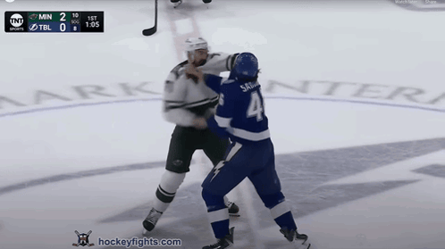 Hockey Player Number 4 Fighting GIF