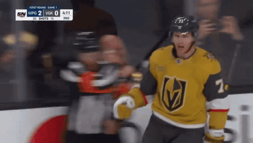 Hockey Player Number 7 on Ice