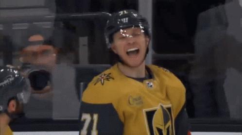 Hockey Player Number 71 Laughing