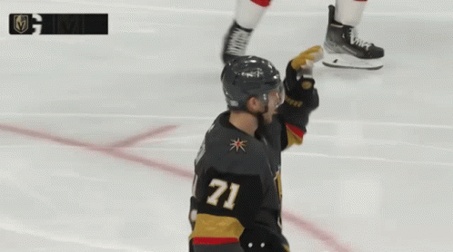 Hockey Player Number 71 Laughing