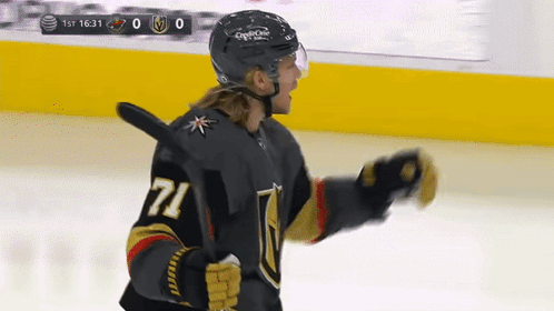 Hockey Player Number 71 on Ice