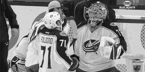 Hockey Player Number 71 Talking GIF