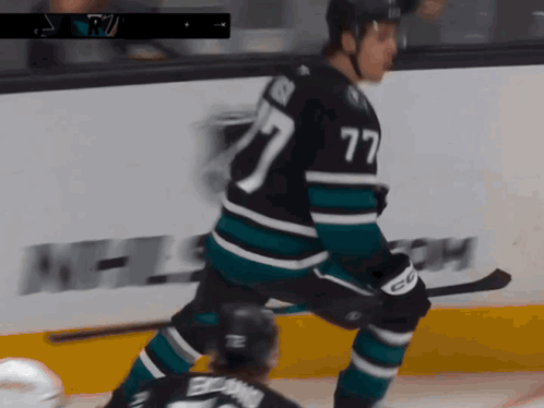 Hockey Player Number 77 On Ice GIF