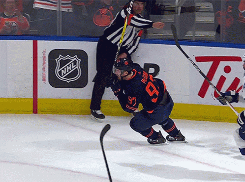 Hockey Player Number 8 Kneeling GIF