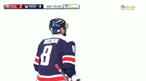 Hockey Player Number 8 on Ice