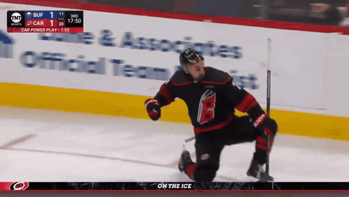Hockey Player on Ice During TNT Game