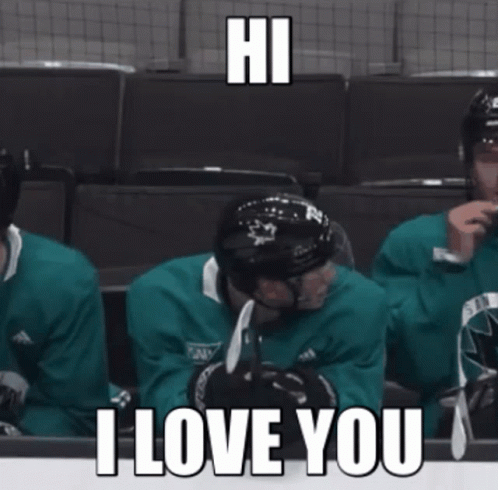 Hockey Player Says Hi I Love You GIF