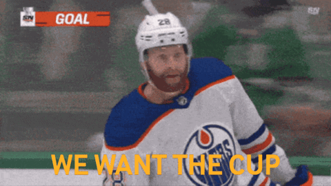 Hockey Player Says We Want The Cup