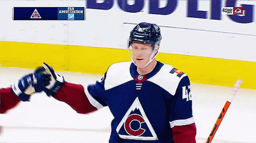 Hockey Player Wearing C Jersey