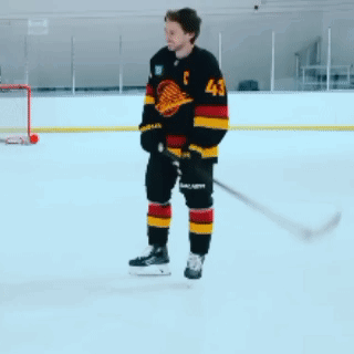 Hockey Player Wearing C Jersey