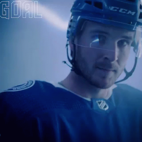 Hockey Player Wearing CCM Helmet