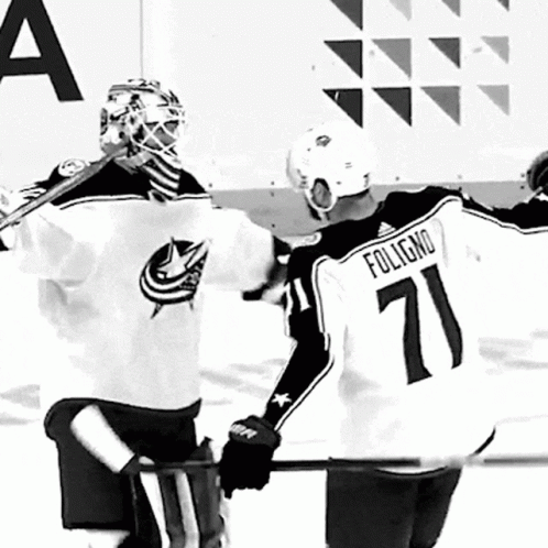 Hockey Player Wearing CCM Helmet GIF