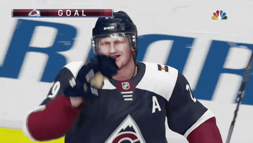 Hockey Player Wearing Jersey With A GIF