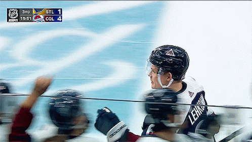 Hockey Player Wearing Lenkov Jersey