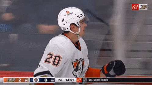 Hockey Player Wearing Number 20 Jersey GIF