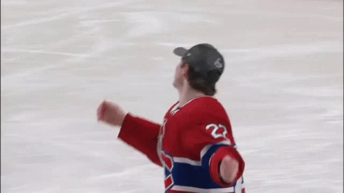 Hockey Player Wearing Number 22 Jersey
