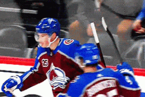 Hockey Player Wearing Number 23 Jersey
