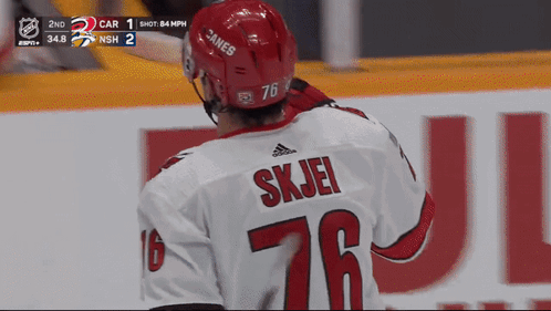 Hockey Player Wearing Number 76 Jersey