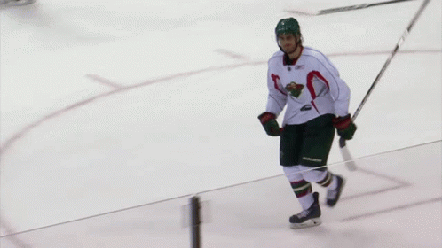 Hockey Player Wearing Number 8 Jersey GIF