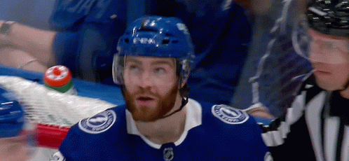 Hockey Player Wearing Reebok Helmet