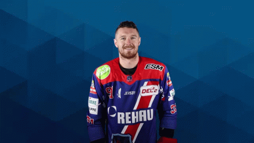 Hockey Player Wearing Rehau Jersey