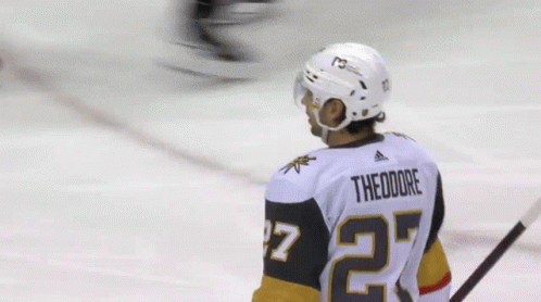 Hockey Player Wearing Theodore Jersey GIF