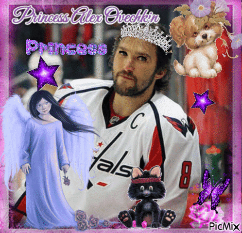 Hockey Player Wearing Tiara Princess Alex Ovechkin