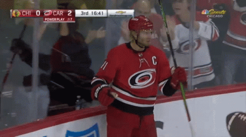 Hockey Player With C on Ice