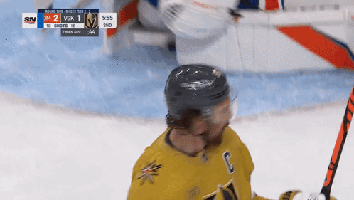 Hockey Player with C on Shirt