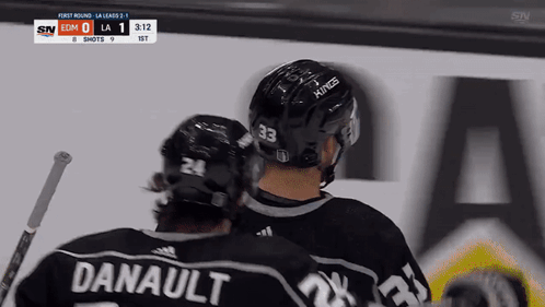 Hockey Player with Danault Jersey