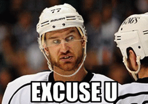 Hockey Player with Excuse U Chest