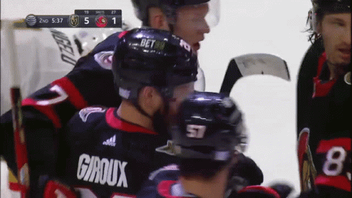Hockey Player With Giroux on Helmet