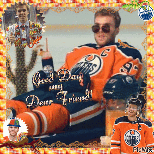 Hockey Player With Good Day My Dear Friend GIF