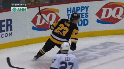 Hockey Player With Jersey Number 23 GIF
