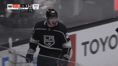 Hockey Player With LA Jersey