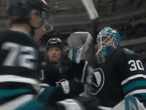 Hockey Player With Number 30 GIF
