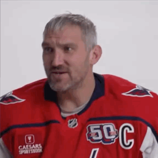 Hockey Player With Number 8