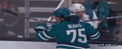 Hockey Player With Reaves on Back