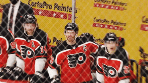 Hockey Players By Centerpro Painters Fence GIF