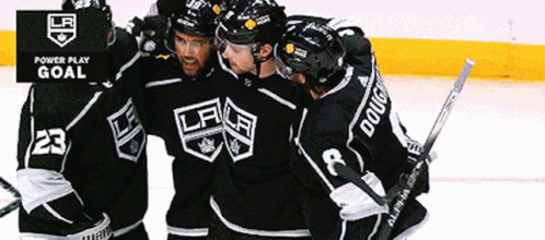 Hockey Players Celebrating Power Play Goal