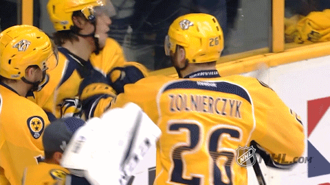Hockey Players Celebration Funny Hug GIF