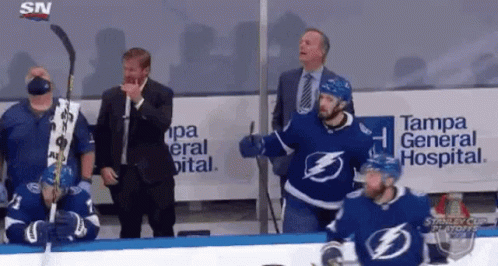 Hockey Players in Front of Tampa General