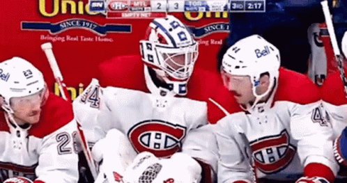 Hockey Players Standing Together