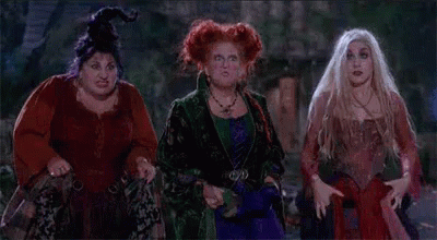 Hocus Pocus Witches Run Away GIF