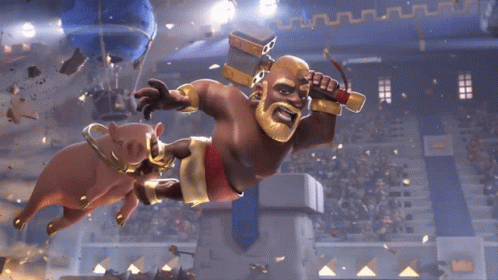 Hog Rider Winking Before Smash GIF