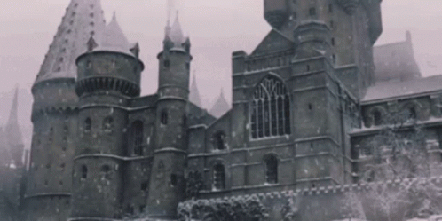 Hogwarts Castle Winter Snow GIF