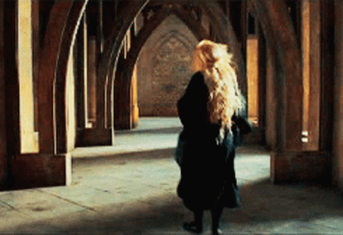 Hogwarts Luna Lovegood Skipping Smiling GIF