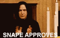 Hogwarts Snape Approves Clapping GIF