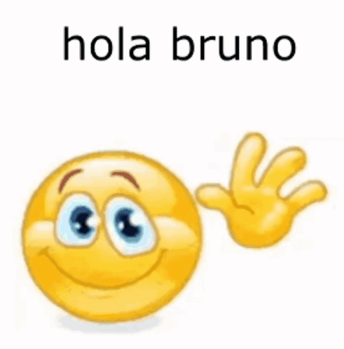 Hola Bruno Waving Emoji GIF
